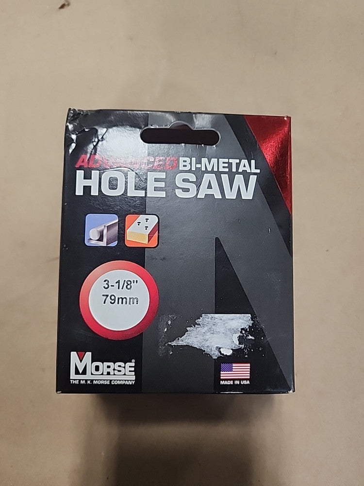 Morse Advanced Bi-Metal Hole Saw ~ 3 1/8in - 79mm Diameter ~ MHS50
