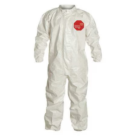 Dupont Sl125twh5x000600 Chemical Resistant Coverall, Collared, 5Xl, Tychem(R)