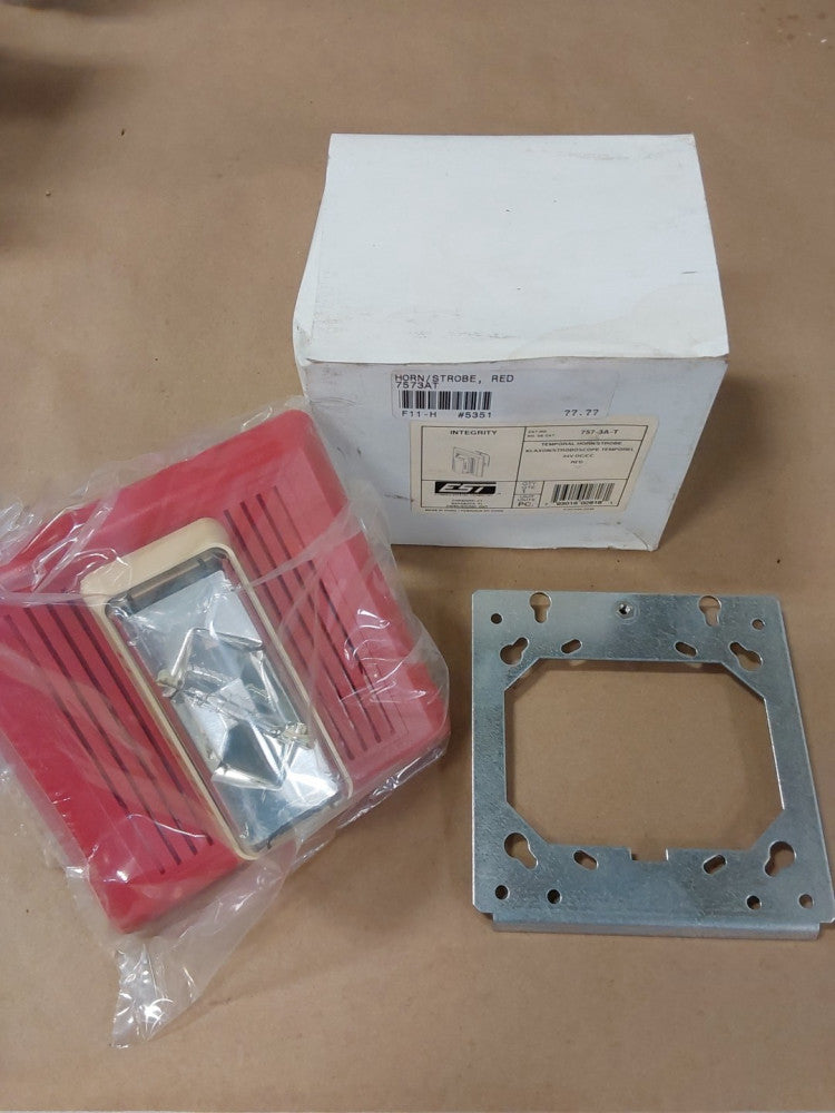 EST Edwards 757-3A-T Fire Alarm Horn Strobe Wall Red