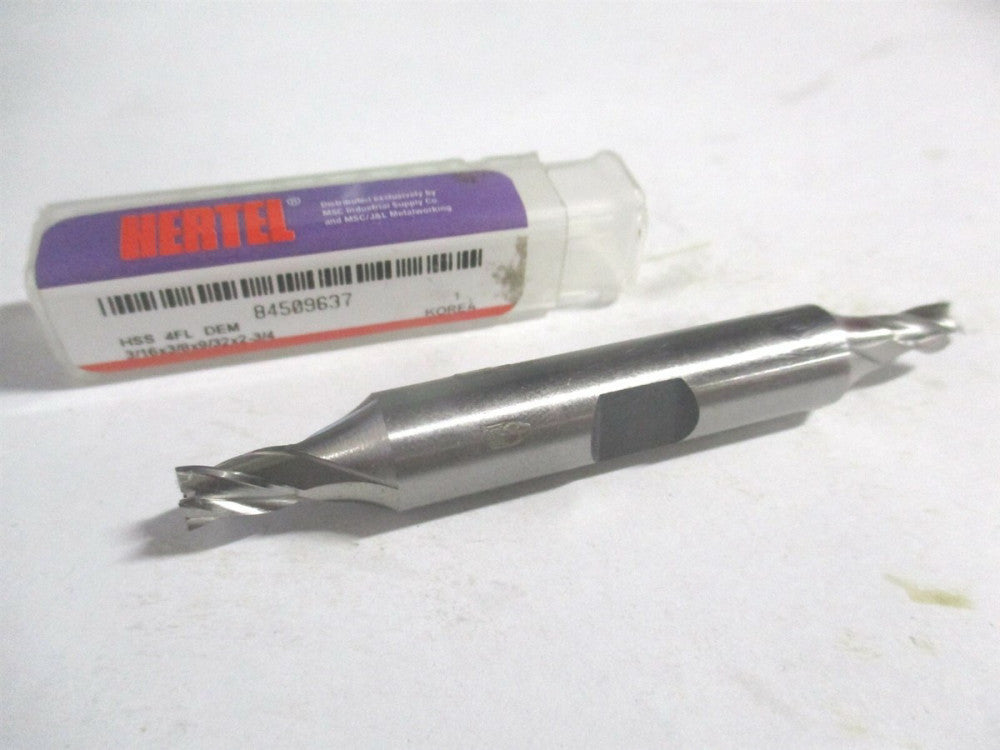 (GG99914181) 3/16" x 9/32" x 3/8" x 2-3/4" OAL HSS 4 Flute Square End Mill 