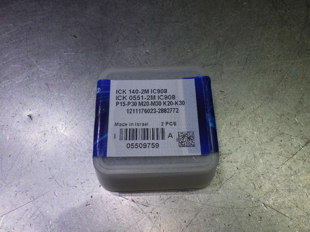 Iscar 14mm Carbide Drill Tip Inserts QTY2 ICK 140-2M/ICK 0551-2M IC908 (LOC604)