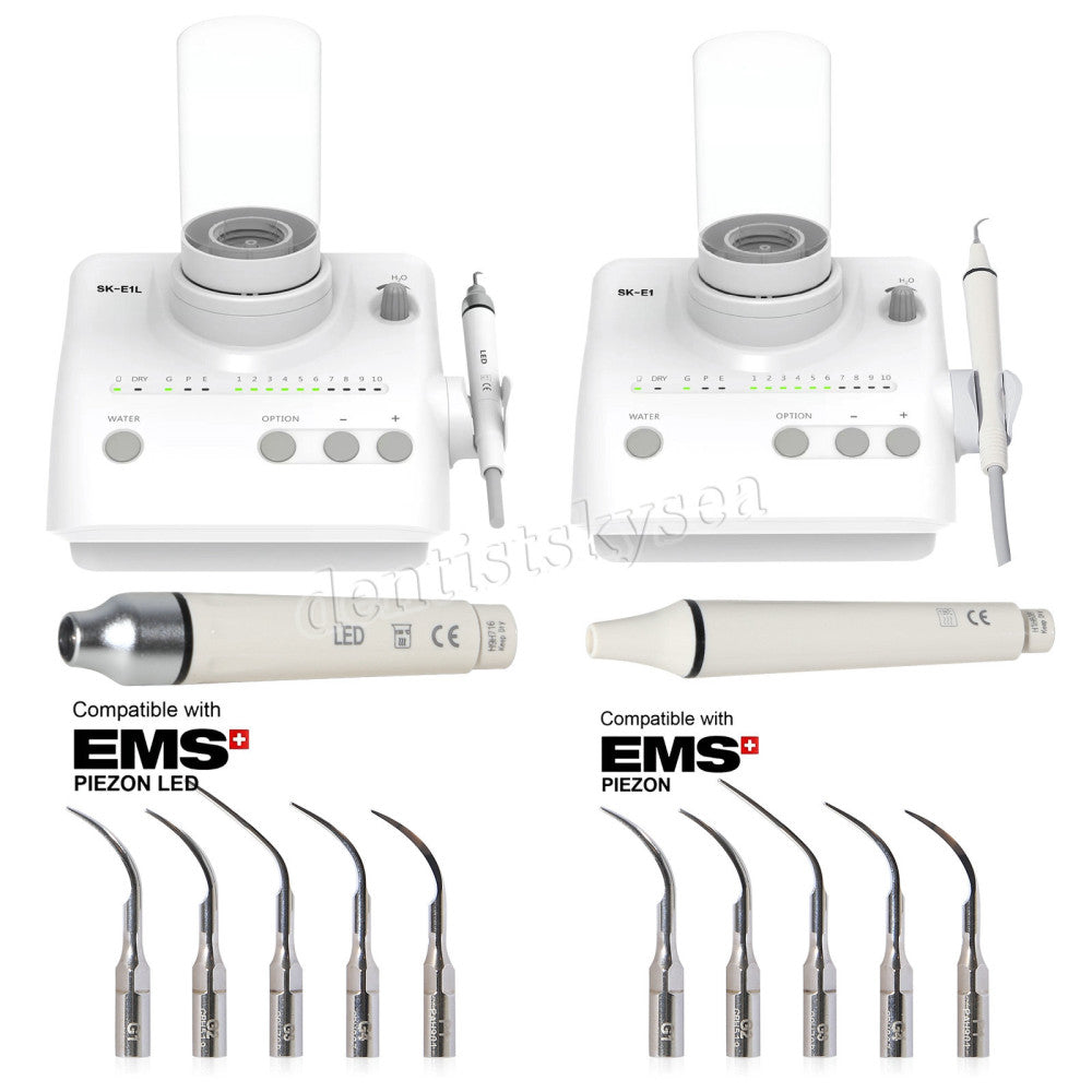 Ultrasonic Piezo Dental Scaler Handpiece 5*Tips Fit EMS WOODPECKER Cavitron FDA