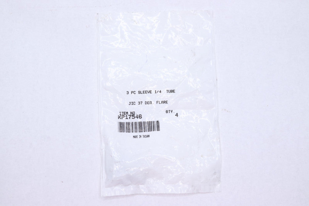 (4-Pk) 37 Degree Flared Angle Tube Ferrule Steel 1/4" OD KP17546