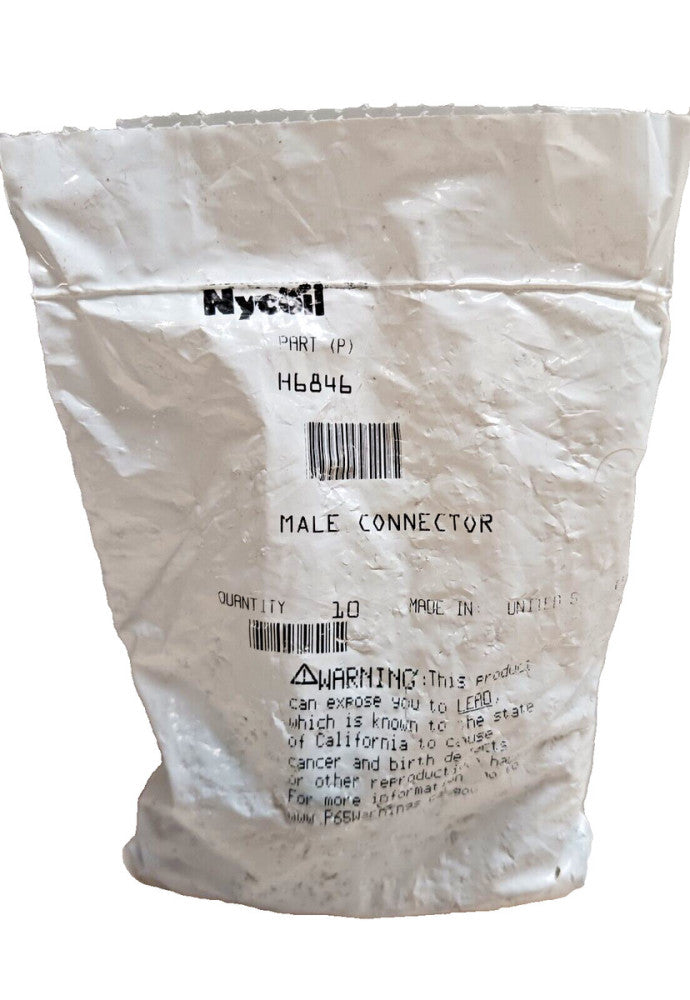 10) NEW NYCOIL 1/4" MALE CONNECTOR PUSH CONNECT TUBE FITTING H6846  LOT OF 10