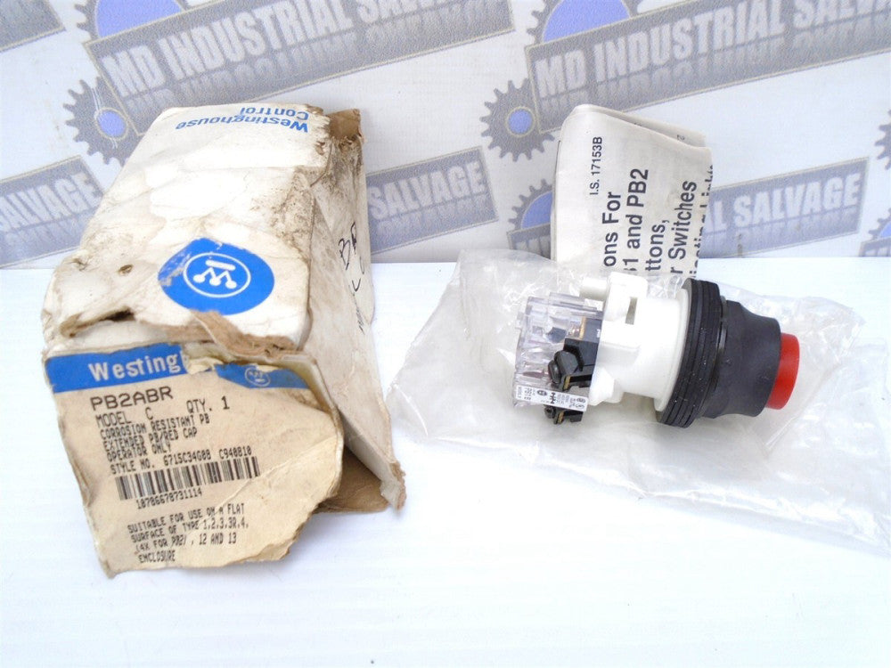 Westinghouse - PB2ABR - Model C - RED CAP - Push Button - OPERATOR ONLY - (NEW)