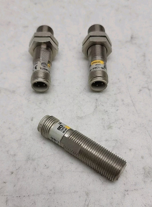 3 Pack Omron E2EM-X4C1-M1 Long Distance Proximity Switch 12-24 Vdc Used