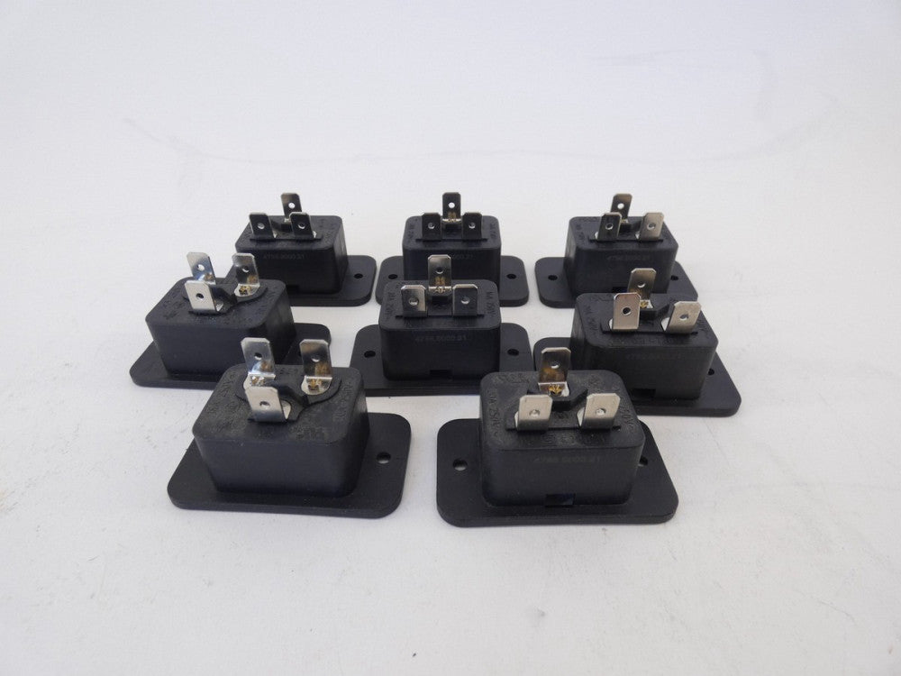 *Lot of 8* Schurter 4798.9000.21 Power Entry Connector Receptacle Black 250V ...