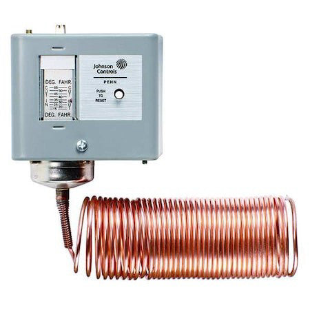 Johnson Controls A70ha-14C Line Volt Mechanical Tstat, Open/Close On Rise, 15