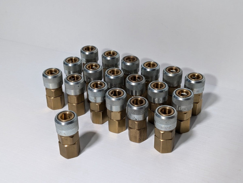 Lot of 19 Foster 310 4404 Brass + Steel Pneumatic Socket 1/2" NPT 1/2" FPT