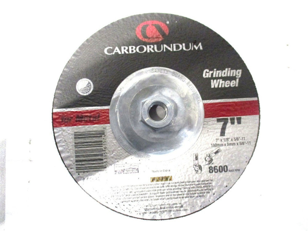 Carborundum (61574) 7 x 1/8 x 5/8-11 8600 RPM Grinding Wheel - 9 QTY