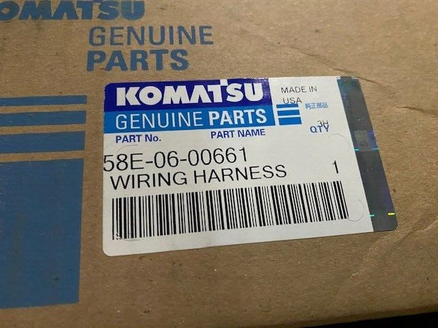 Genuine Komatsu 58E-06-00661 Wiring Harness (NEW)