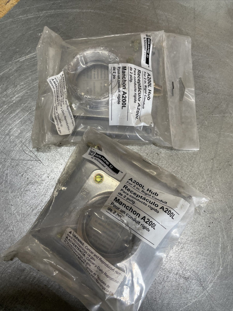 1- Square D A200L Meter Pak Accy, Hub, 2" Wire Size, Series A L, Rainproof - NEW