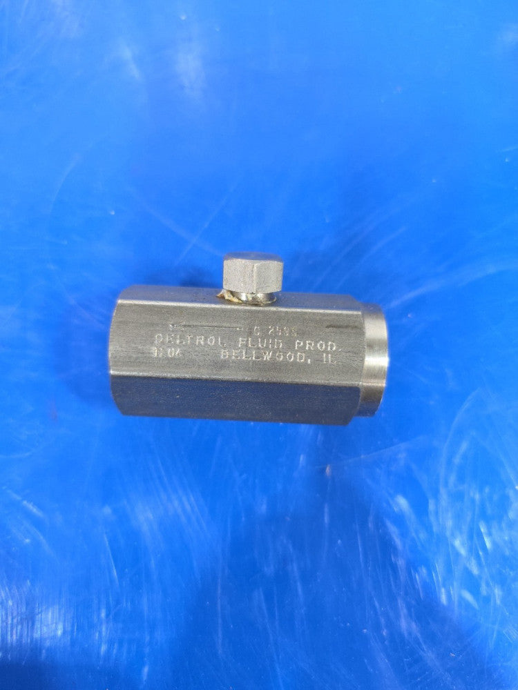 Deltrol Fluid C25SS NL 10001-60 HH Check Valve Line Stainless Steel
