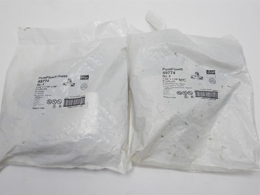10 pcs Viega 49774 1-1/4" x 1-1/4" x 3/4" P1xP2xP3 PureFlow Press Tee - Polymer