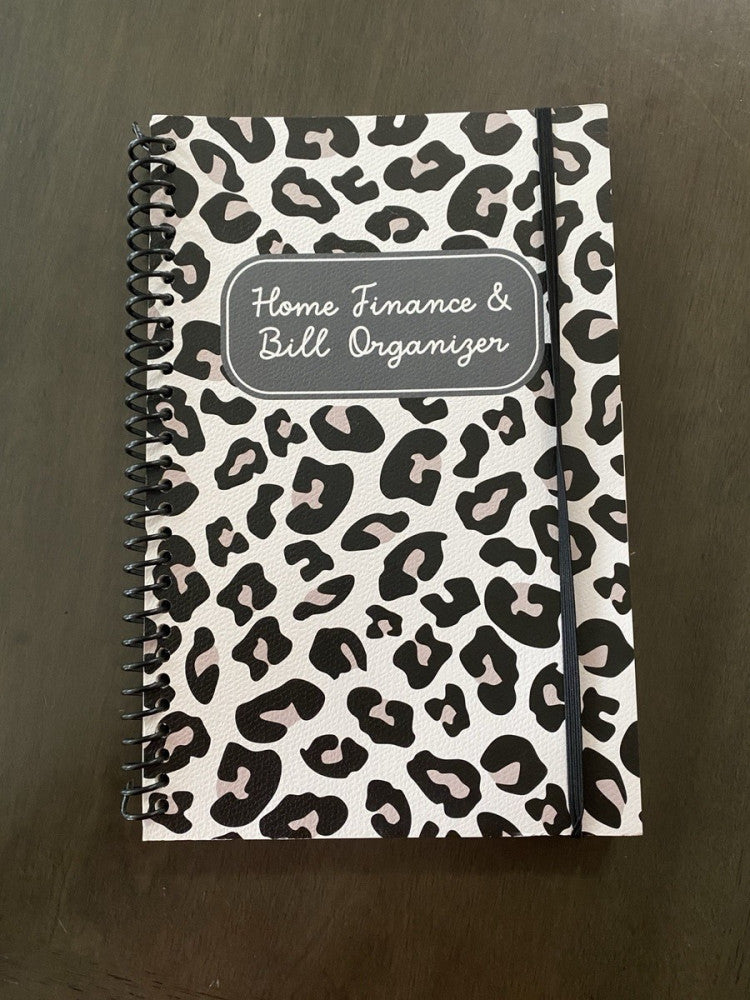 Cheetah Lepoard Design Home Finance Bill Organizer & Expense Planner 2022-2024