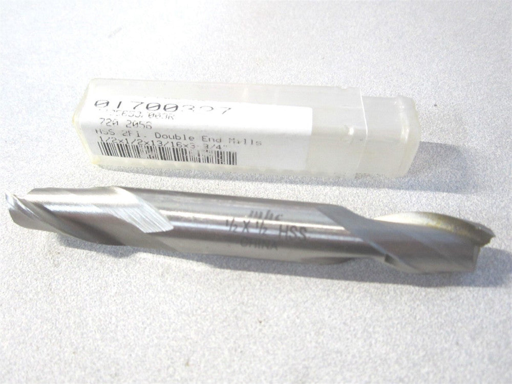 (720-2056) 1/2" x 13/16" x 1/2" x 3-1/4" OAL HSS 2FL DE Square End Mill 