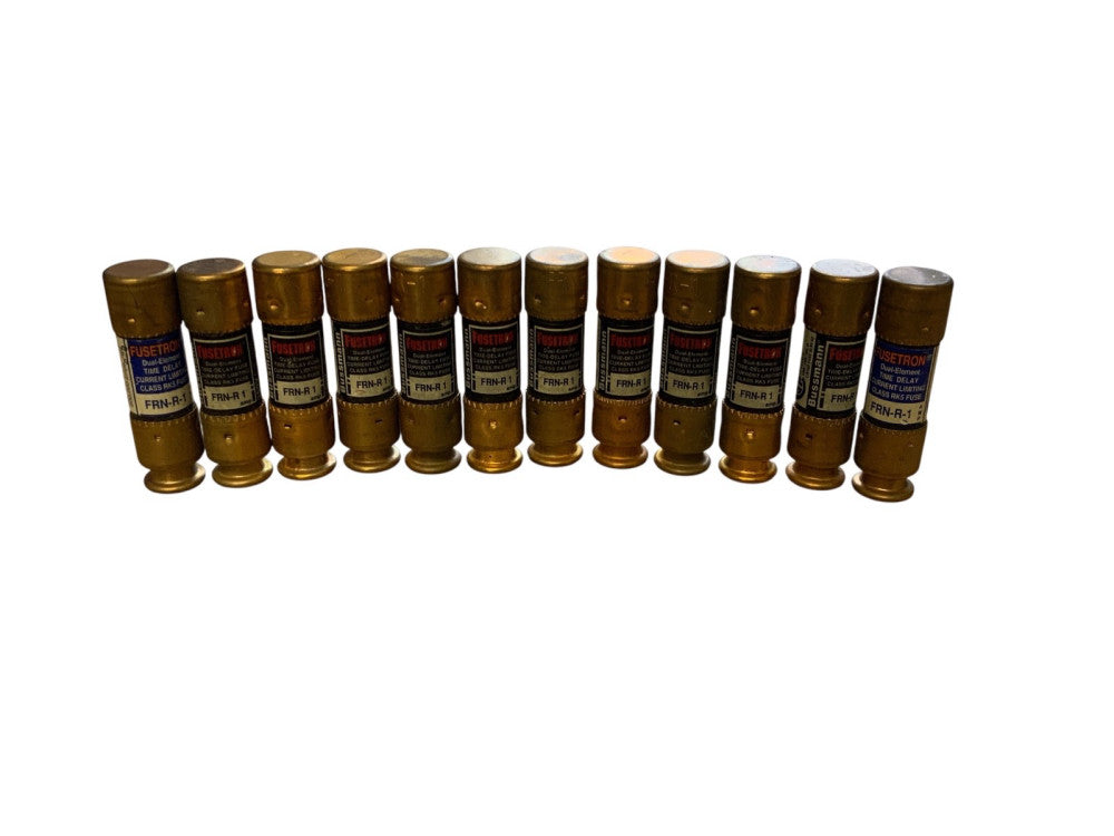 FRN-R-1 1A Dual Element Time Delay Fuse Class RK5 250 V Box of 12 Bussman.