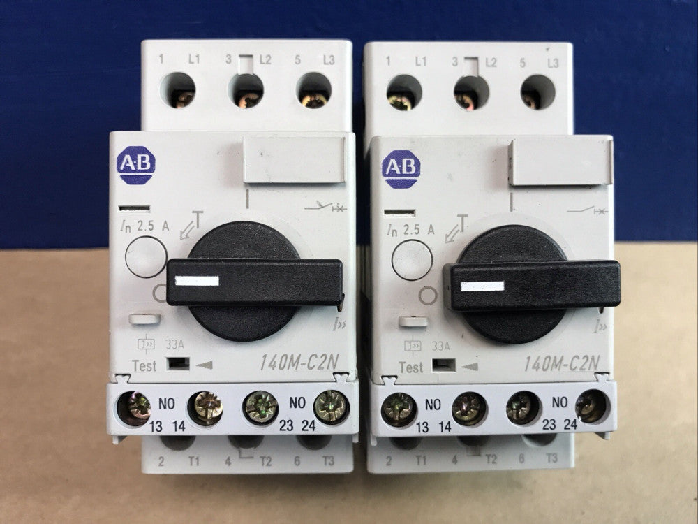 Allen Bradley 140M-C2N-B25 SER B Circuit Breaker W/ Allen Bradley 140M-C-AFA20