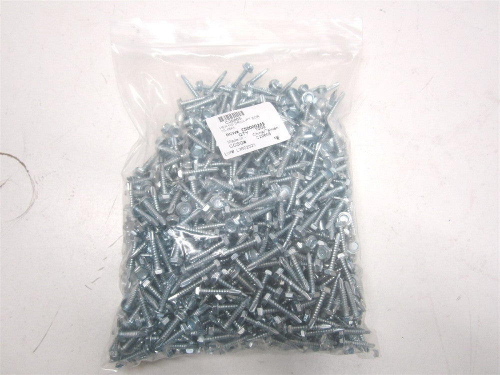 (C50000245) #10 x 1" Hex Washer Head #3 Point Self Drilling Screw - Pack of 1000