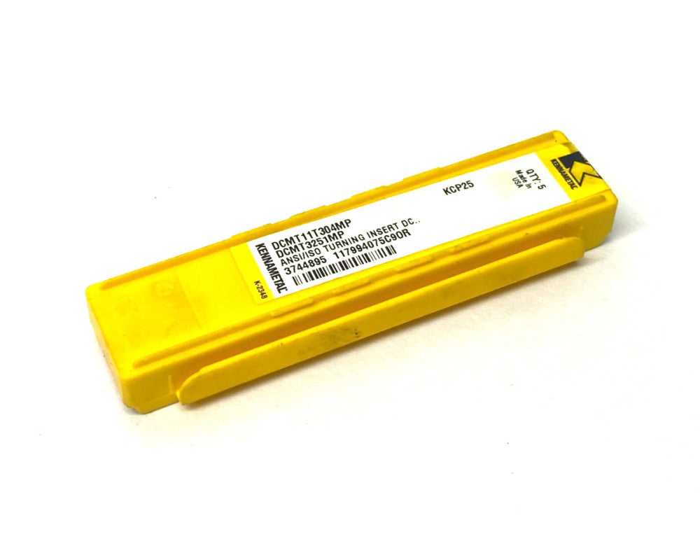 Kennametal 3744895 Screw-On DCMT-MP Positive Inserts DCMT11T304MP PKG OF 5