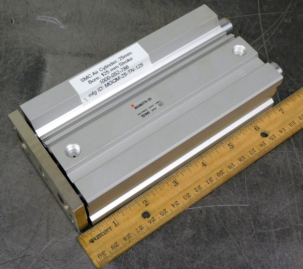 SMC - MGQM25TN-125 Pneumatic Compact Guide Slide Cylinder 145 PSI