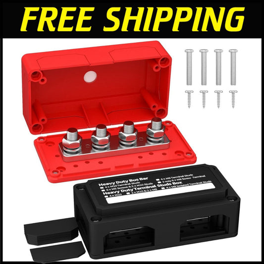 300A Power Distribution Bus Bar with Removable Plates for Easy Wiring Access