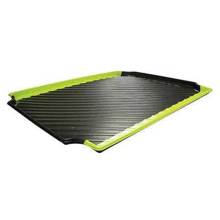 Structural Plastics Cty300124 Containment Tray,Black W/Yellow Stripe