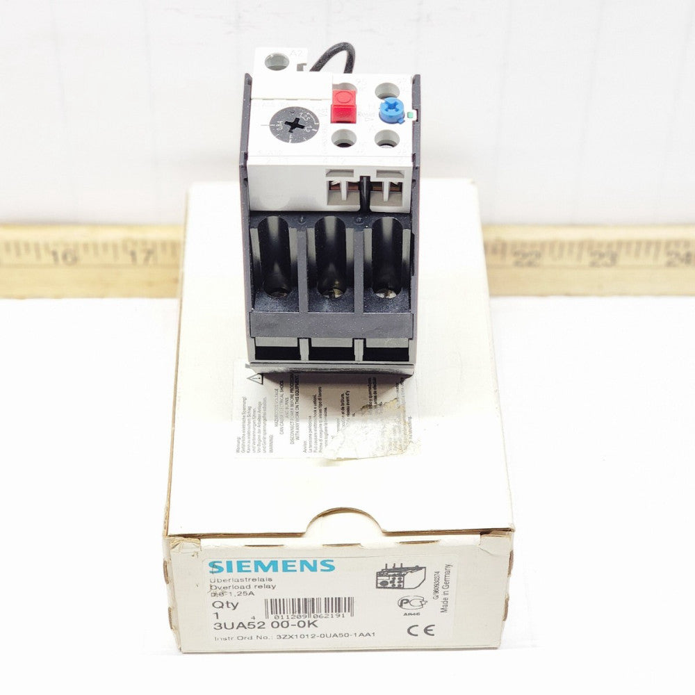 New Siemens Motor Starter Overload Protection Relay 0.8-1.25 Amp  3UA52 00-0K