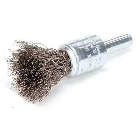 Weiler 96103 Crimped Wire End Wire Brush, Stainlesss Steel