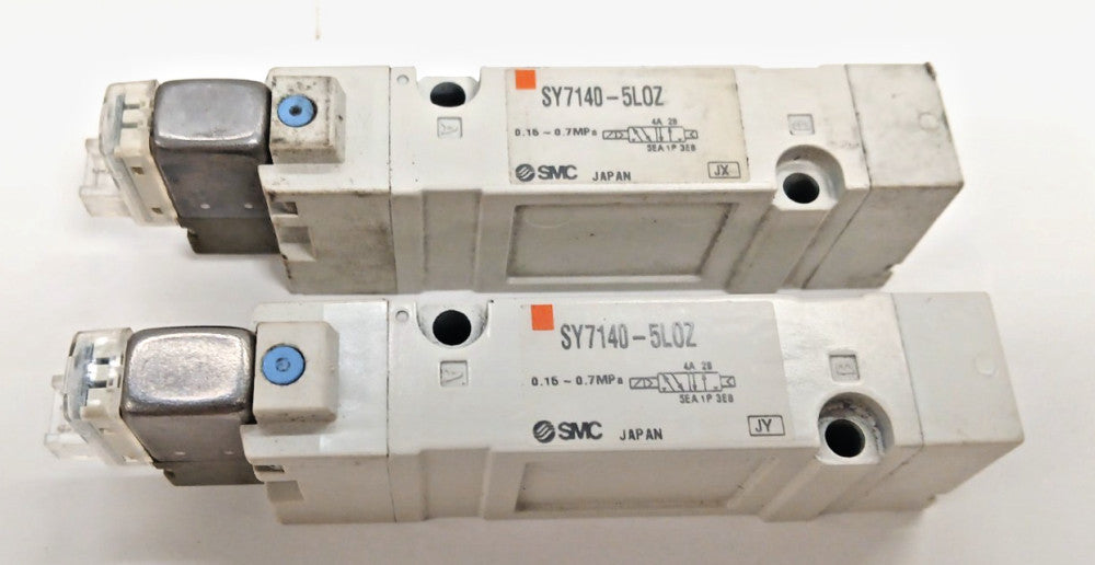 SMC SOLENOID VALVE SY71405L0Z 5 PORT 2 POSITION PNEUMATIC CONTROL VALVE LOT OF 2