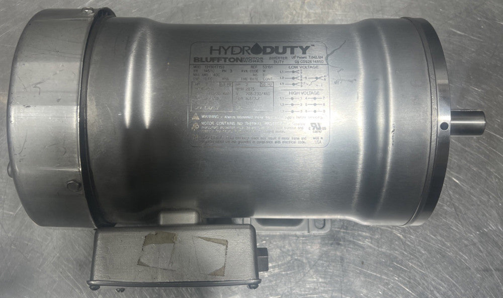 Bluffton 1313017153 AC Motor; SS; 2HP; 208-230/460V; 3450RPM Nos Surplus No Box