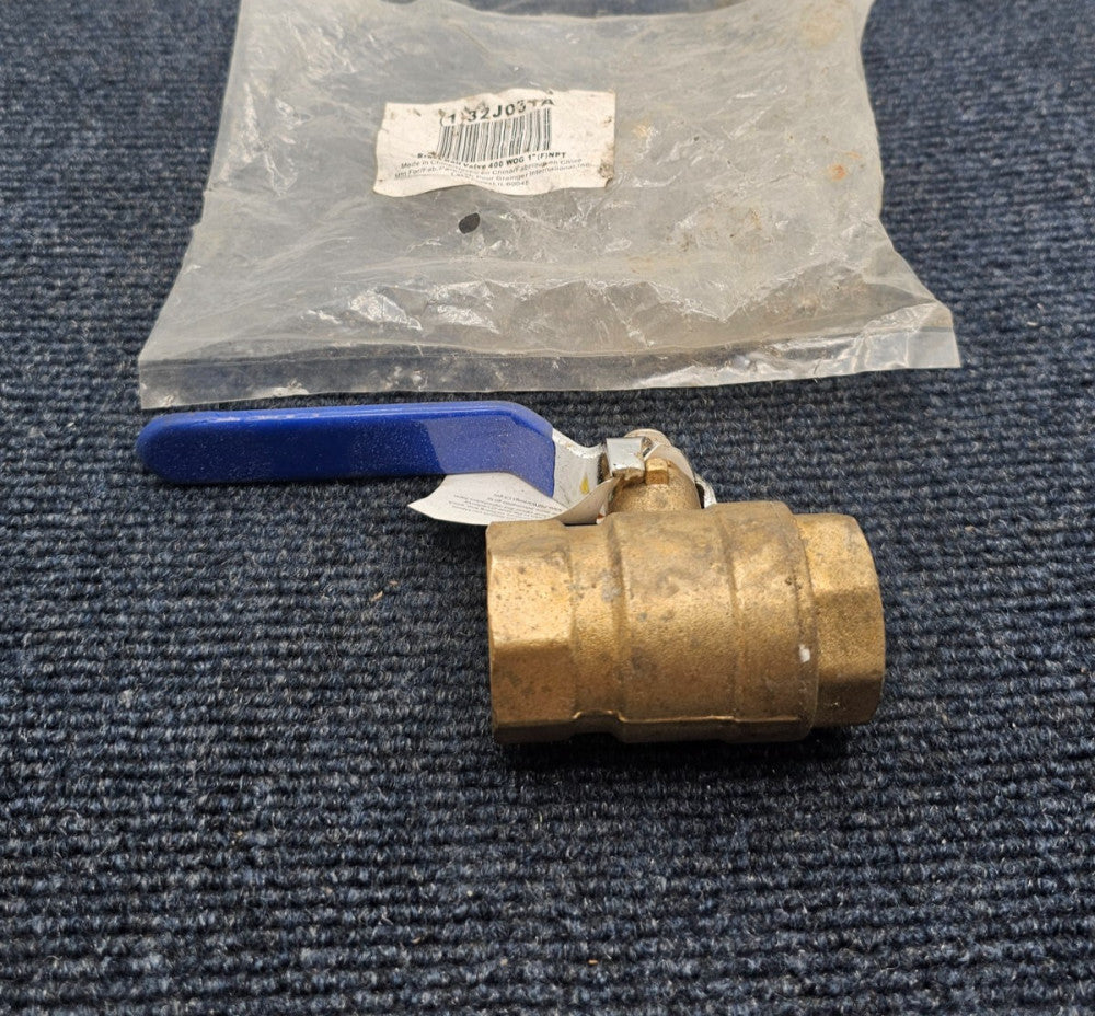 Midwest Control 32J031A Brass Ball Valve 400 WOG 1" (F) NPT