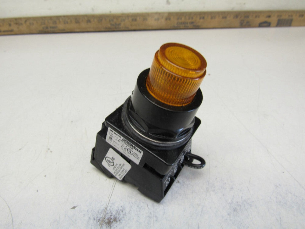SIEMENS 52BT6G9AB PUSH-TO-TEST PILOT LIGHT (AMBER) 52AATG4B TRANSFORMER NNIB !!