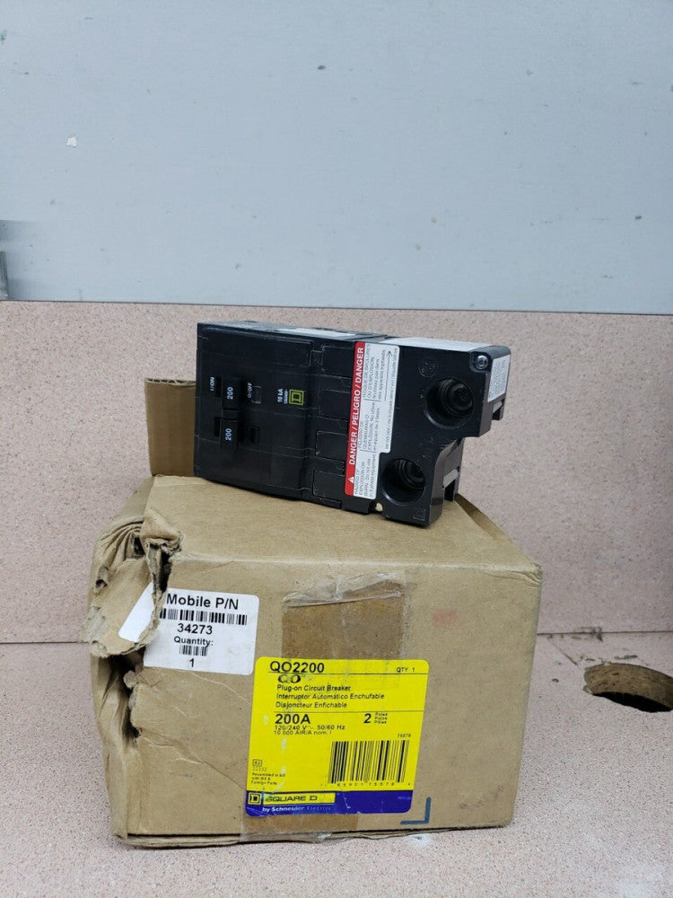 QO2200 - SQUARE D 200A Double Pole Circuit Breaker New take out!