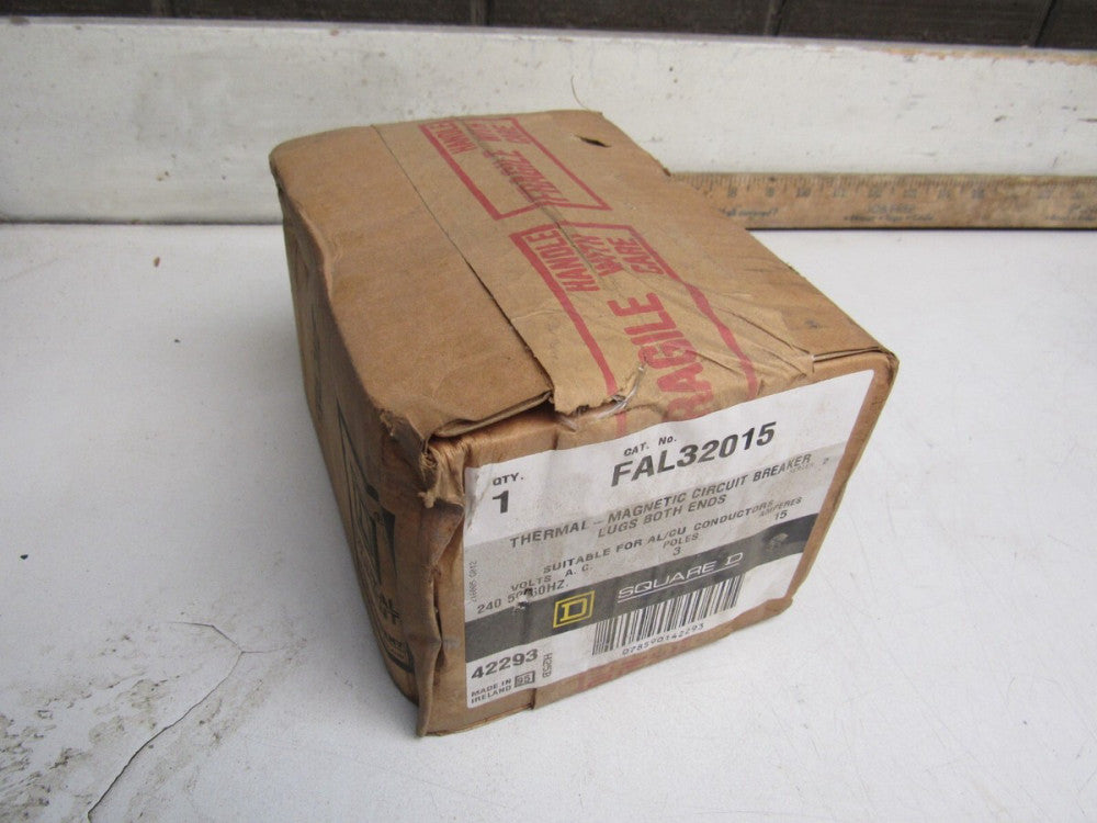 SQUARE D CIRCUIT BREAKER FAL32015 15AMP 240VOLT 3POLE NEW IN BOX FACTORY SEALED