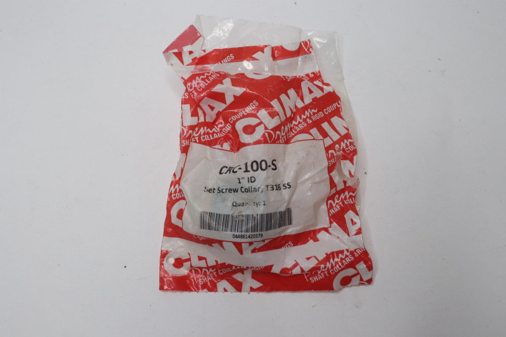 Climax Premium Set Screw Style Shaft Collar 316 Stainless Steel 1" Bore x 1-1/2"