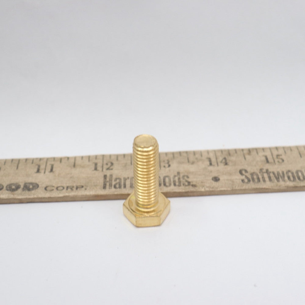 Full Thread Hex Head Bolt Metric Solid Brass M10-1.5 x 20mm