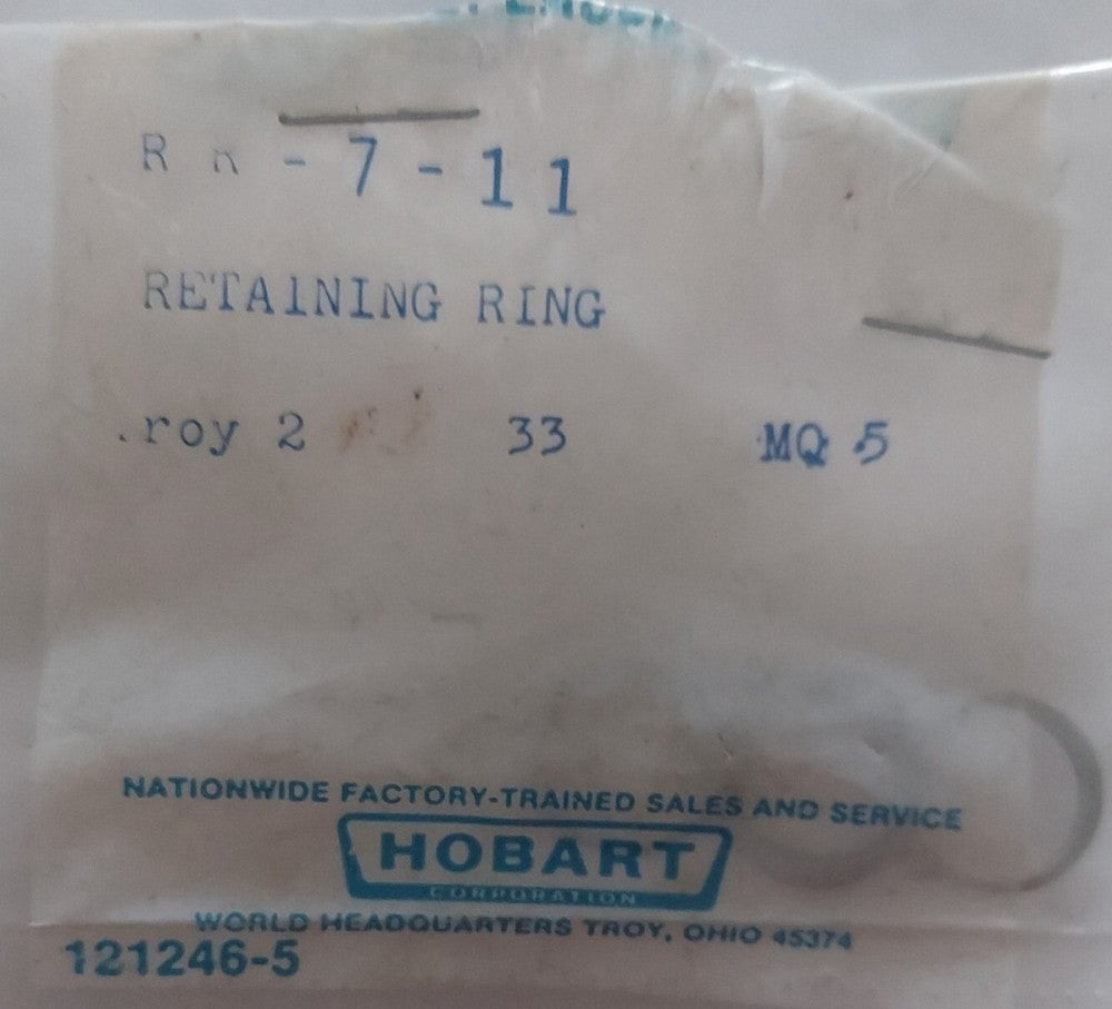 Lot of 4 - Genuine Hobart RR-007-11 Retaining Ring
