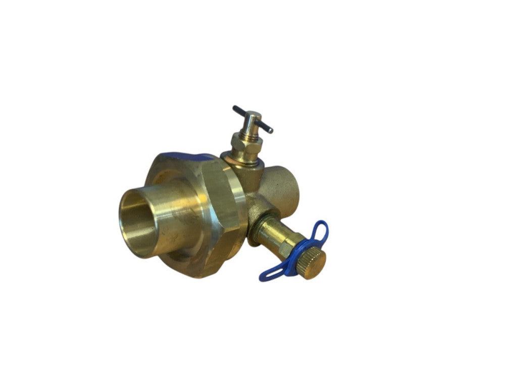 UP-075SXS Brass Refrigeration Access Tee Valve  x Swivel Nut HVAC Solder