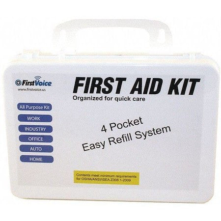 First Voice Ansi-25P First Aid Kit, Plastic Plastic Box, 189 Components, 25