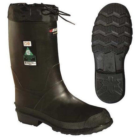 Baffin 85740000 Men's Refinery Rubber Boot, Steel Toe, 11" Height, Black, 13