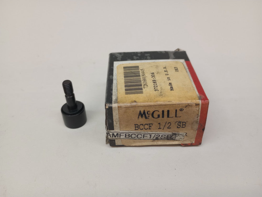 McGill BCCF 1/2 SB Cam Follower 1/2" Roller OD 3/8" Roller Width 3/16" Stud Dia