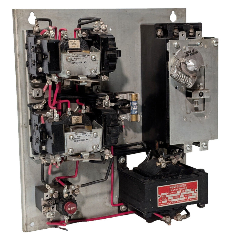 Hevi-Duty Transformer Type S10, 25KVA Cont, Cutler Hammer 6-3-3 Contactor Assy