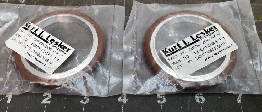 (2) QF50-200-ARV 180109111 Aluminum Centering Ring, Kurt J. Lesker [OFB9]