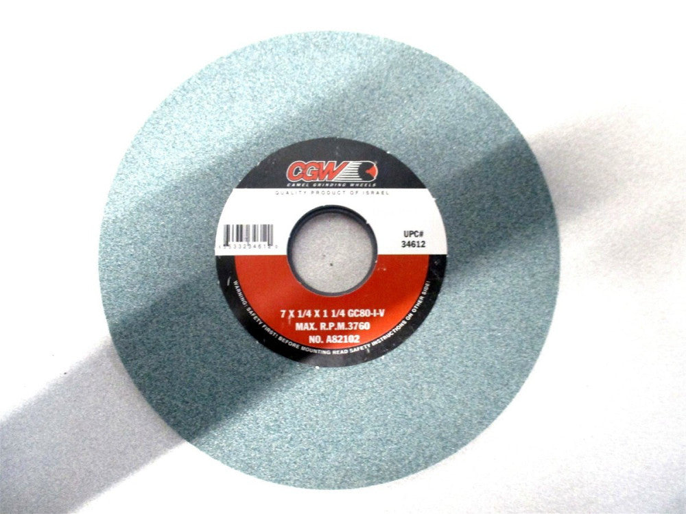 CGW (34612) 7 x 1/4 x 1-1/4 80 Grit 3760 RPM Silicon Carbide Grinding Wheel