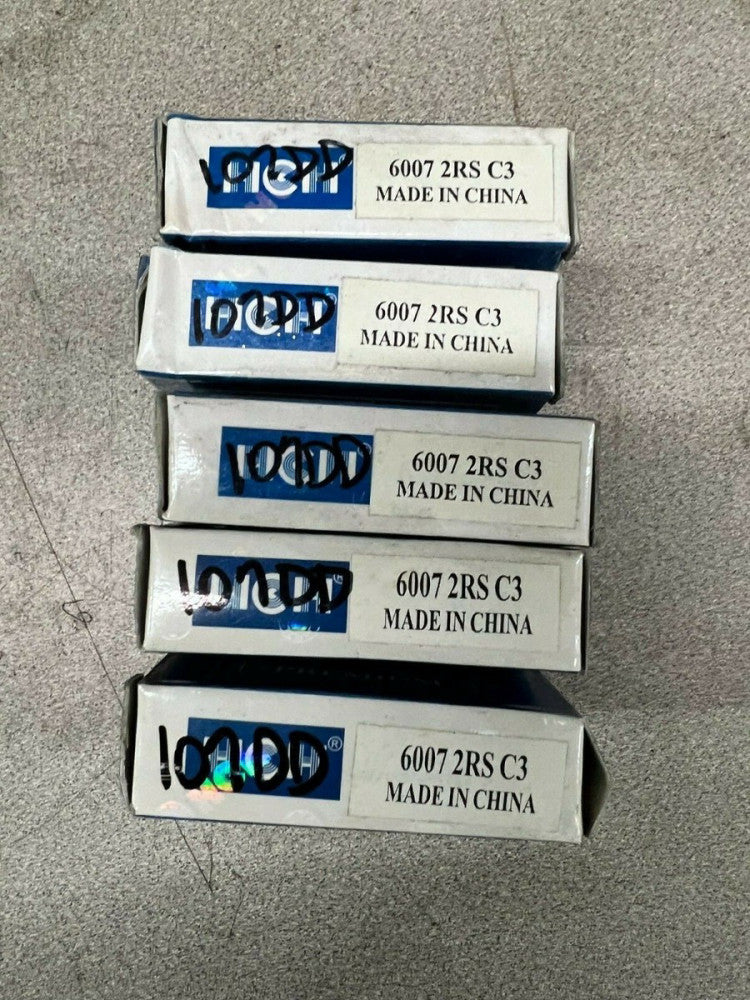 LOT OF 5 NEW IN BOX HCH BALL BEARING 6007 2RS C3