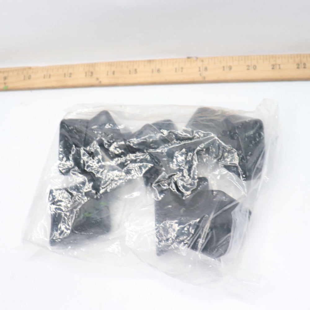 (10-Pk) Square Cap Black Plastic Vinyl 2" ID x 1" Length 99122019 VSC-2000-16