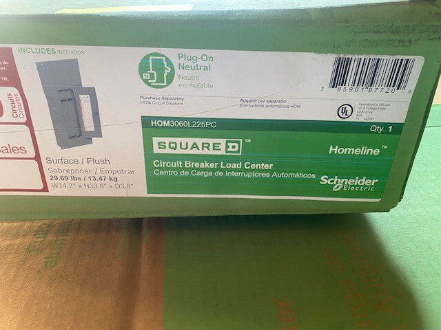 Homeline 225 Amp 30-Space 60-Circuit Indoor Main Lug Plug-On Neutral Load Center