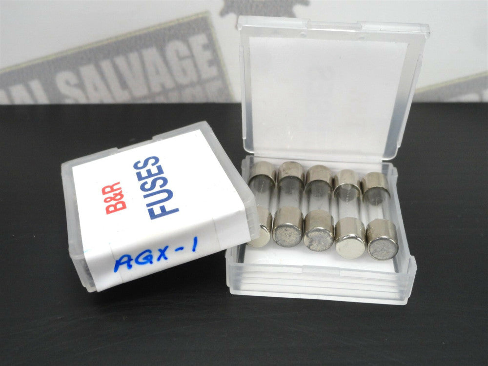 Lot of 10 - EATON / BUSSMAN - AGX-1 Fuses -1A, 250VAC (NEW in BOX)