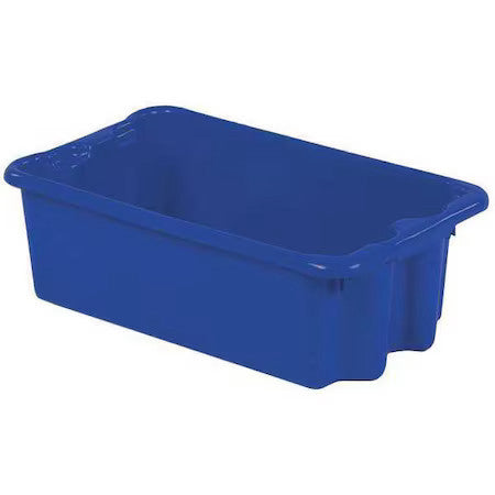 Lewisbins Sn2414-8 Blue Hang & Stack Storage Bin, Plastic, Blue, 7 7/8 In H, 14